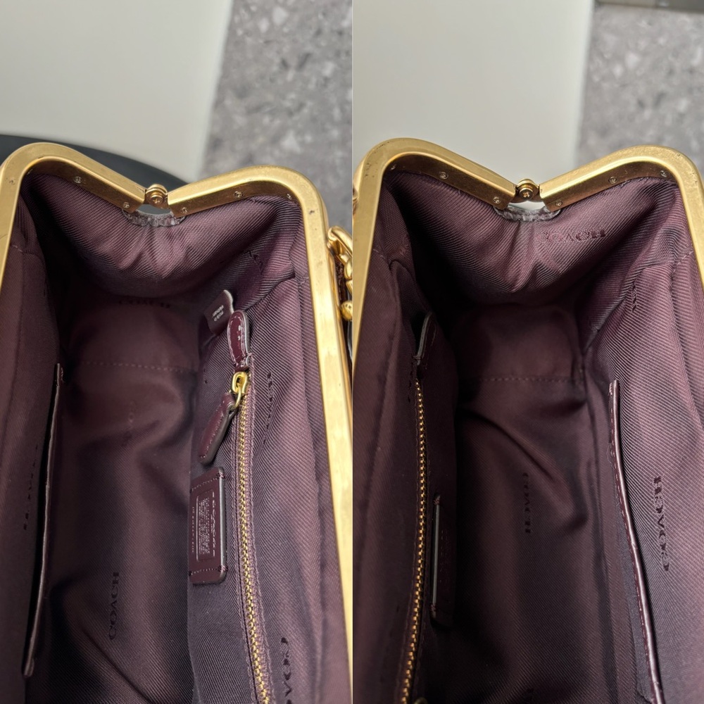 COACH Kisslock Dreamer 21 Bag Brown/Snakeskin - Picture 11 of 15